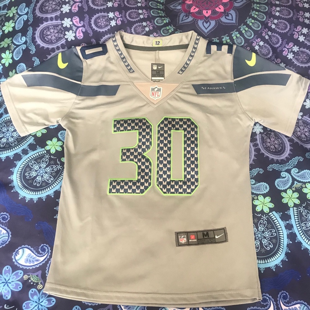 Authentic NWOT Wolf Grey Seahawks Jersey